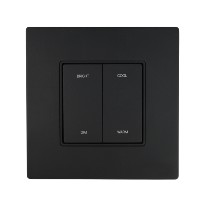 Dual-Rocker Tunable White Kinetic Dimmer Switch (Built-in Wall Plate)