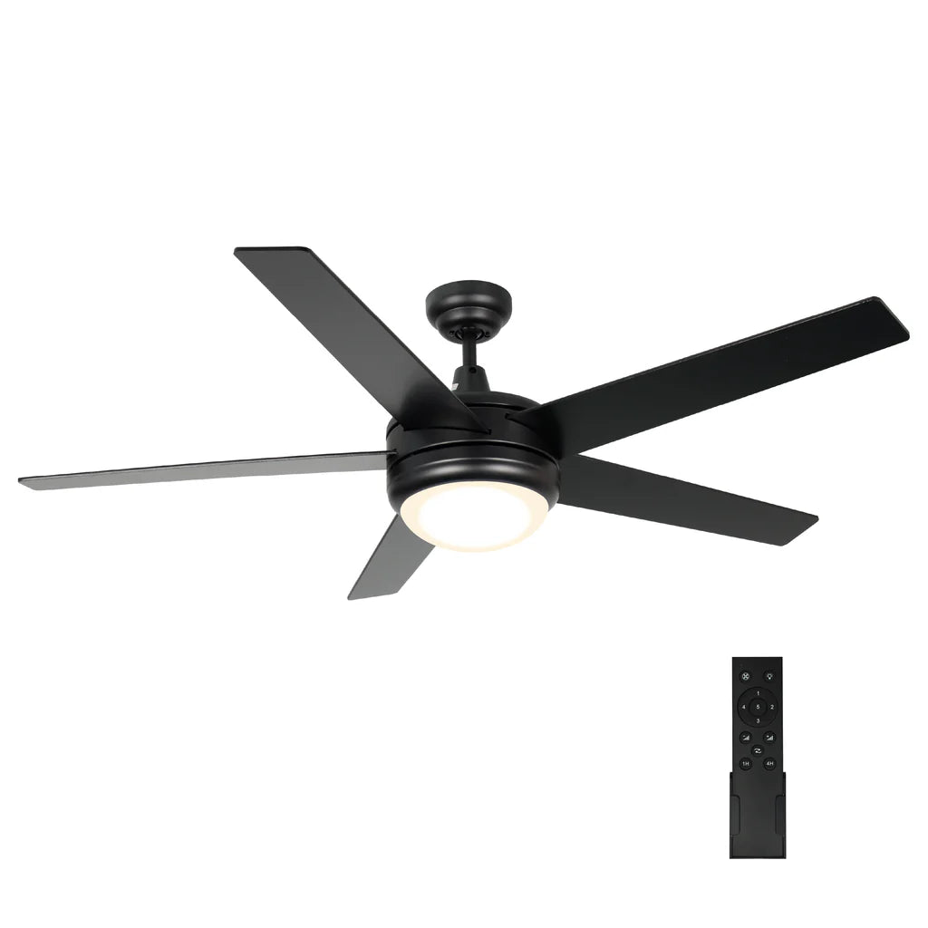 52” CLEANLIFE® 24VDC Integrated LED Ceiling Fan, Square Blades, 5-Blade, 3000K