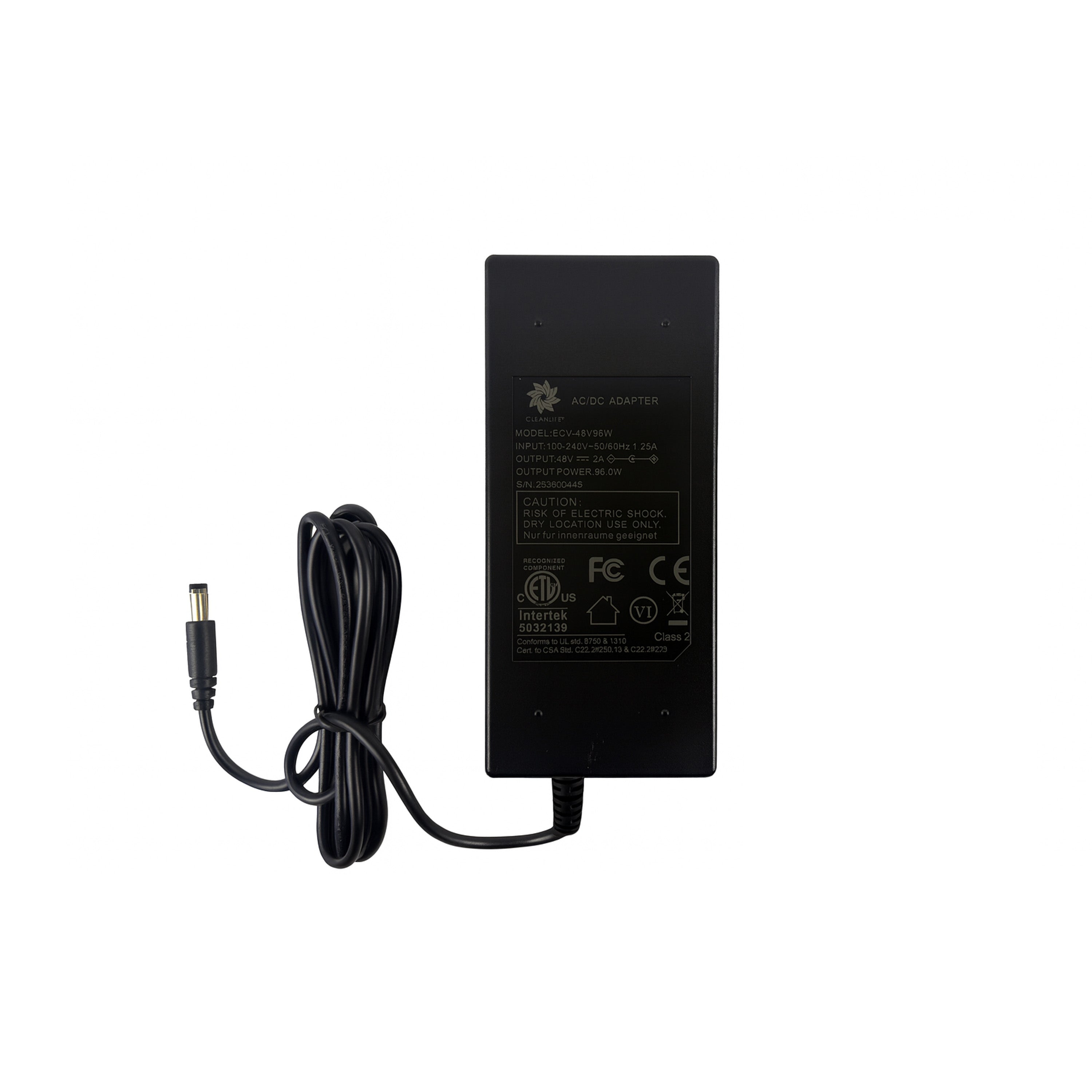 96W 48V Power Supply with DC Connector