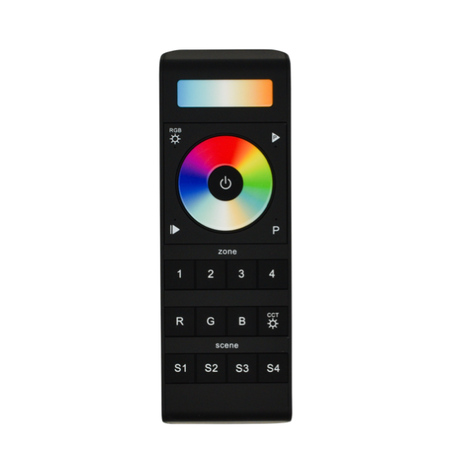 RGB+CCT RF Remote Black with Wheel