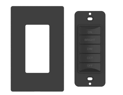 5-Button Kinetic Tunable White Dimmer Switch (Wall Plate Included)