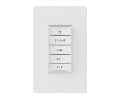 5-Button Kinetic Tunable White Dimmer Switch (Wall Plate Included)
