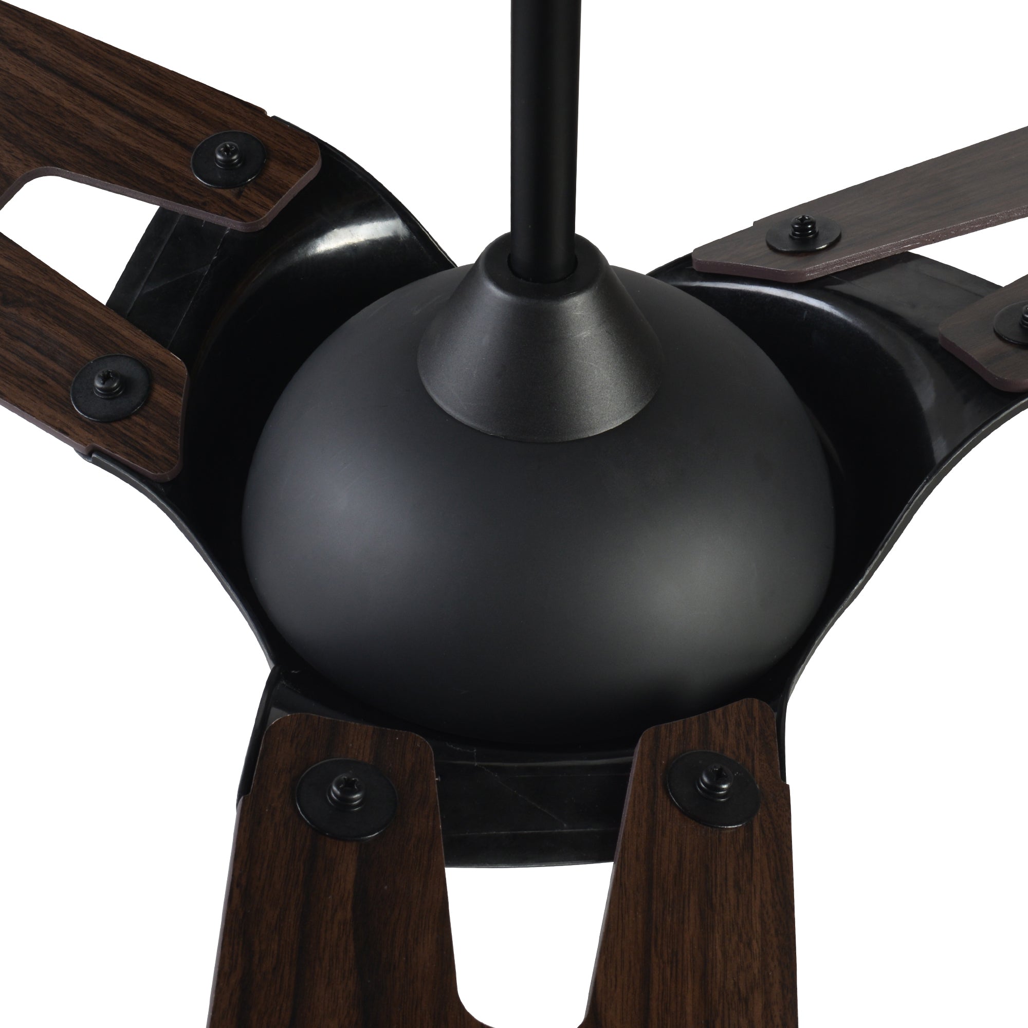 CARRO® HOFFEN 24VDC 3-Blade Smart Ceiling Fan with LED Light Kit & Remote – Matte Black  / Dark Walnut *Free Shipping*